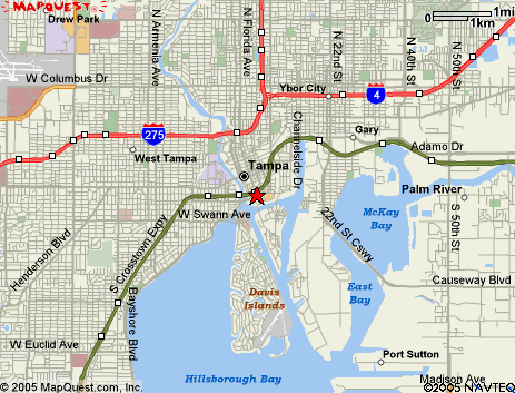 Map of the area our 33601 locksmiths service