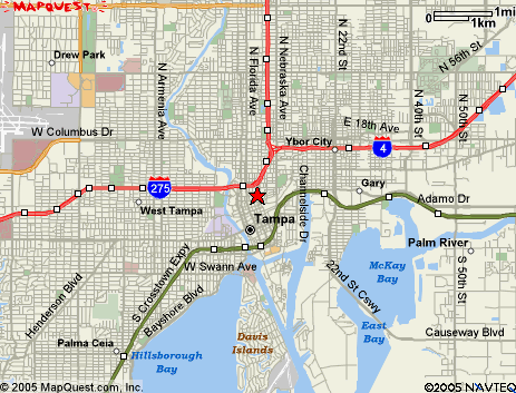 Map of the area our 33602 locksmiths service