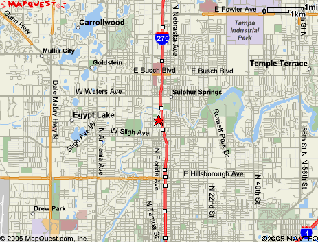 Map of the area our 33604 locksmiths service