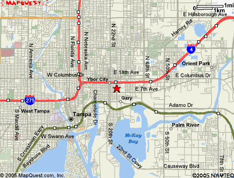 Map of the area our 33605 locksmiths service