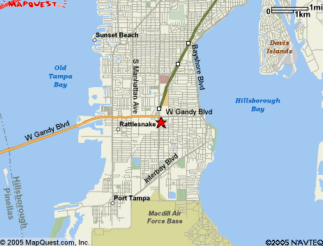 Map of the area our 33611 locksmiths service