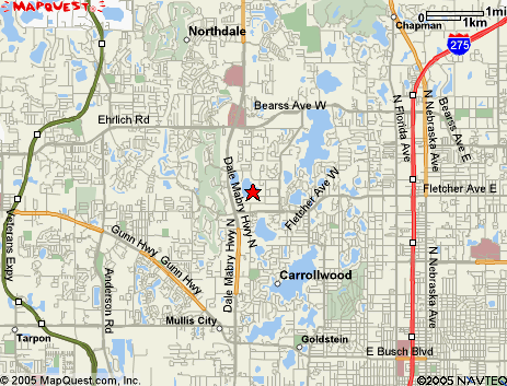 Map of the area our 33618 locksmiths service