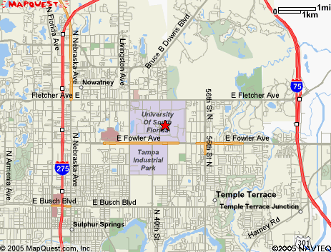 Map of the area our 33620 locksmiths service