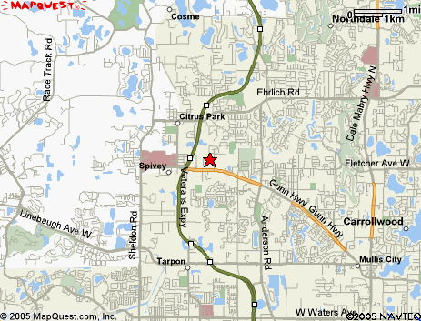 Map of the area our 33625 locksmiths service