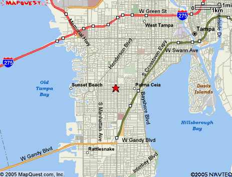 Map of the area our 33629 locksmiths service