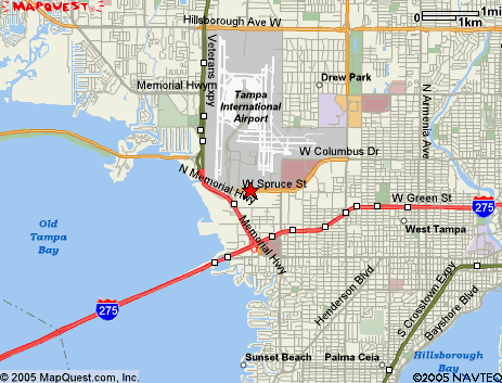 Map of the area our 33630 locksmiths service