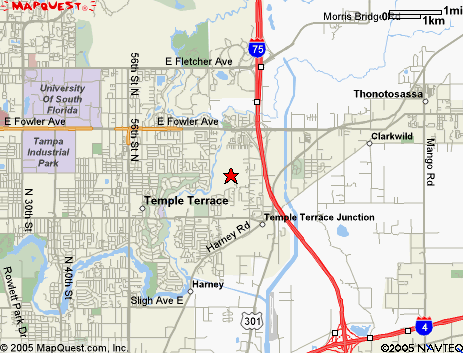 Map of the area our 33637 locksmiths service