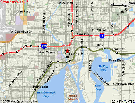 Map of the area our 33672 locksmiths service