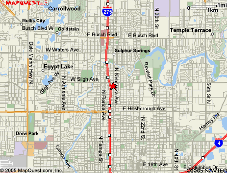 Map of the area our 33674 locksmiths service