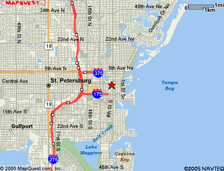 Map of the area our 33701 locksmiths service