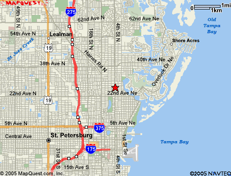 Map of the area our 33704 locksmiths service