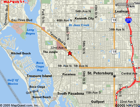 Map of the area our 33710 locksmiths service