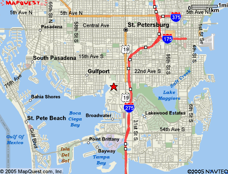 Map of the area our 33711 locksmiths service