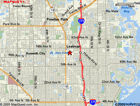 Map of the area our 33714 locksmiths service