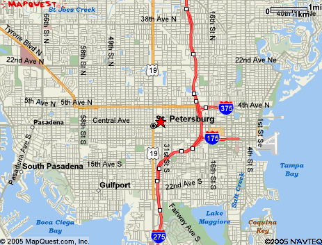 Map of the area our 33733 locksmiths service