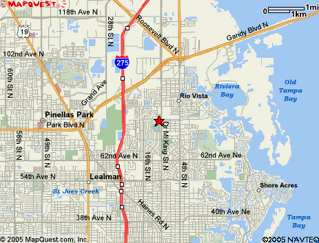 Map of the area our 33742 locksmiths service