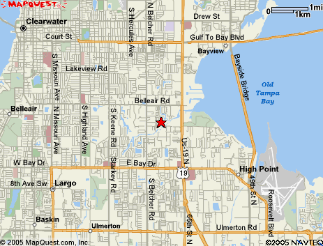 Map of the area our 33764 locksmiths service