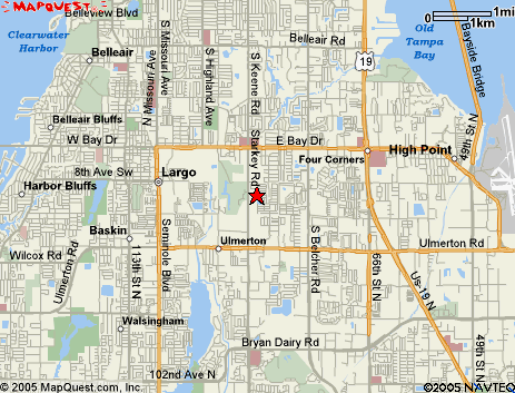 Map of the area our 33771 locksmiths service