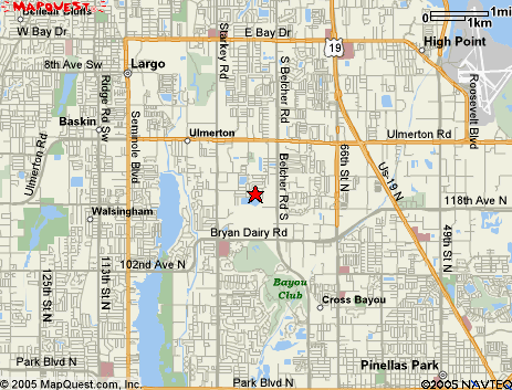 Map of the area our 33773 locksmiths service