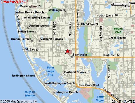 Map of the area our 33775 locksmiths service