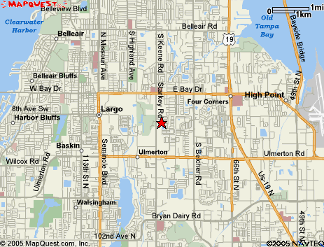 Map of the area our 33779 locksmiths service