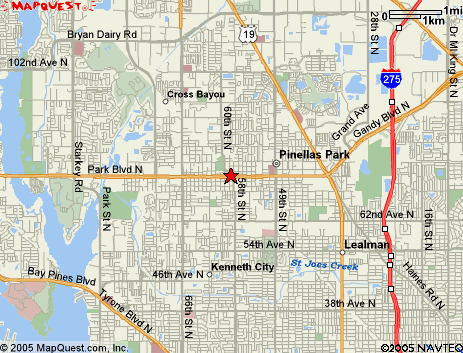 Map of the area our 33781 locksmiths service