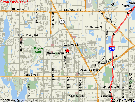 Map of the area our 33782 locksmiths service