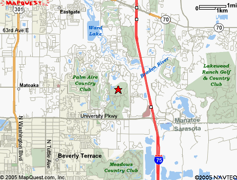 Map of the area our 34201 locksmiths service