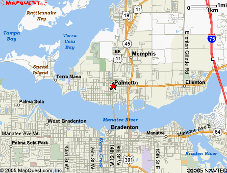 Map of the area our 34220 locksmiths service