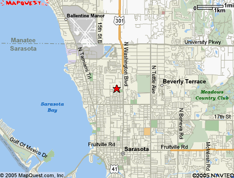 Map of the area our 34234 locksmiths service