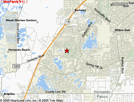 Map of the area our 34606 locksmiths service