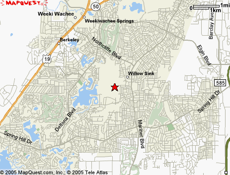 Map of the area our 34608 locksmiths service