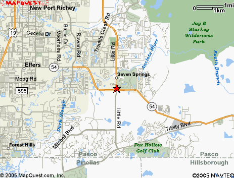 Map of the area our 34655 locksmiths service