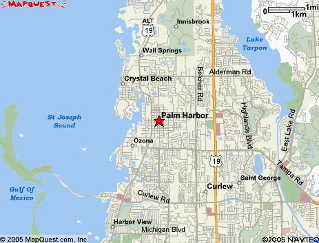 Map of the area our 34682 locksmiths service