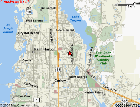 Map of the area our 34684 locksmiths service