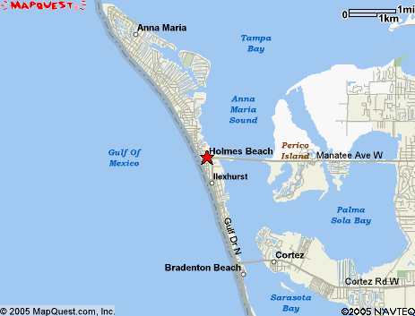 Map of the area our Holmes Beach locksmiths in Florida service