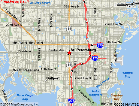 Map of the area our St Petersburg locksmiths in Florida service